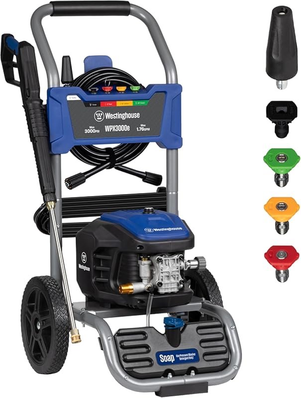 Westinghouse WPX3000e electric pressure washer for car detailing: 3000