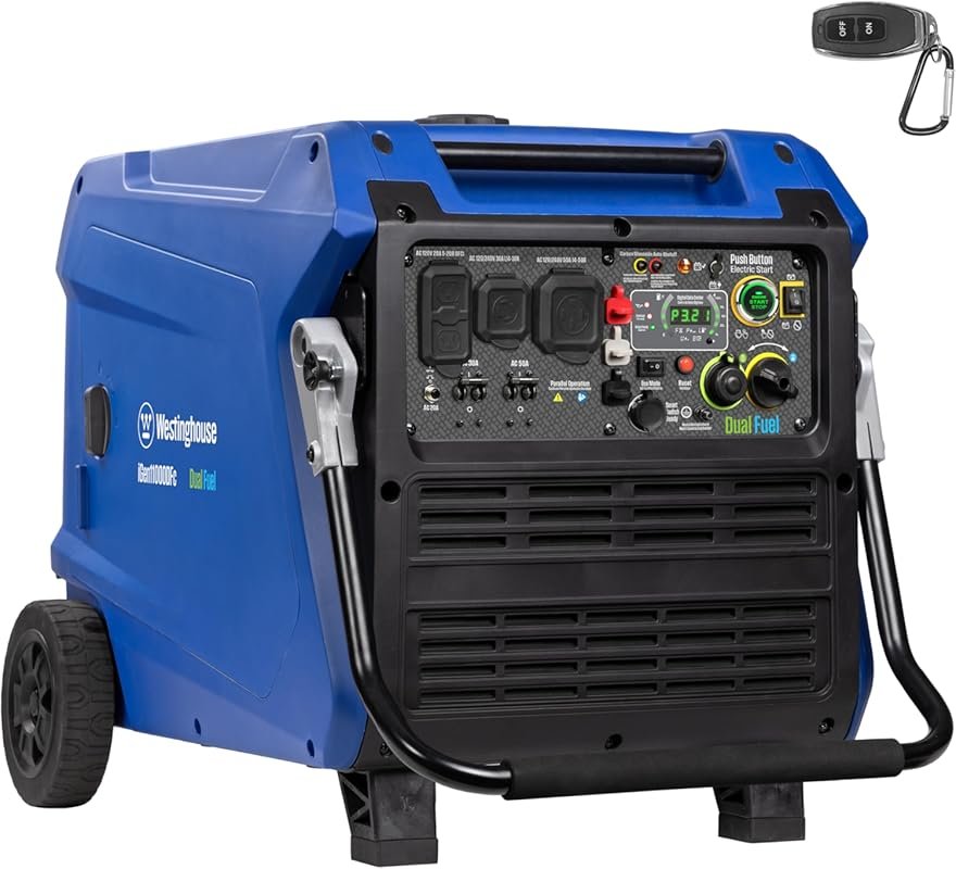 Westinghouse 11000W Dual Fuel Portable Inverter Generator with Remote 