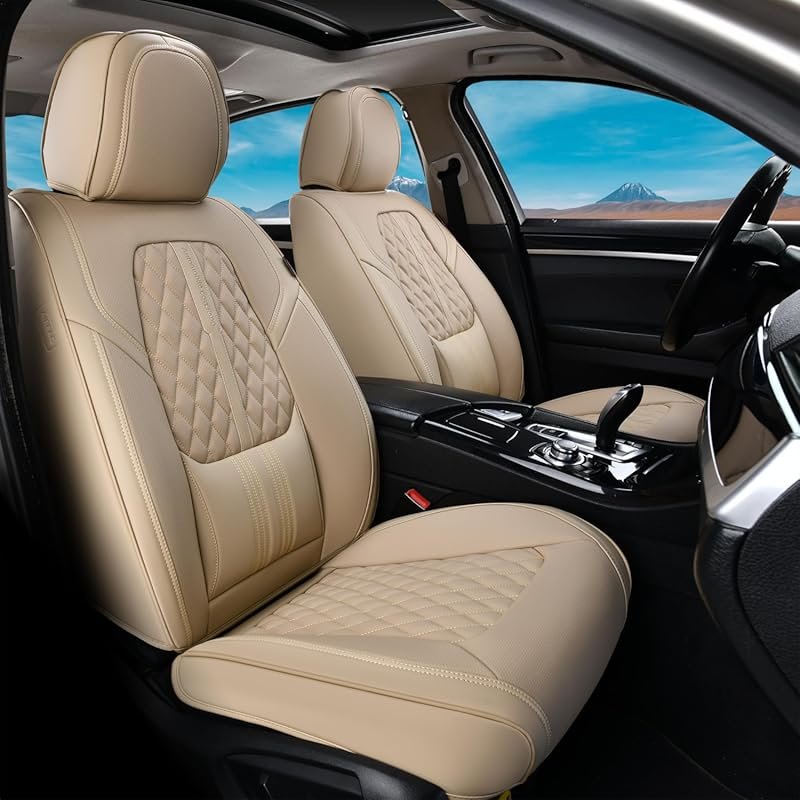 Coverado Seat Covers, Car Front Seat Covers with Backrest, Nappa Leath