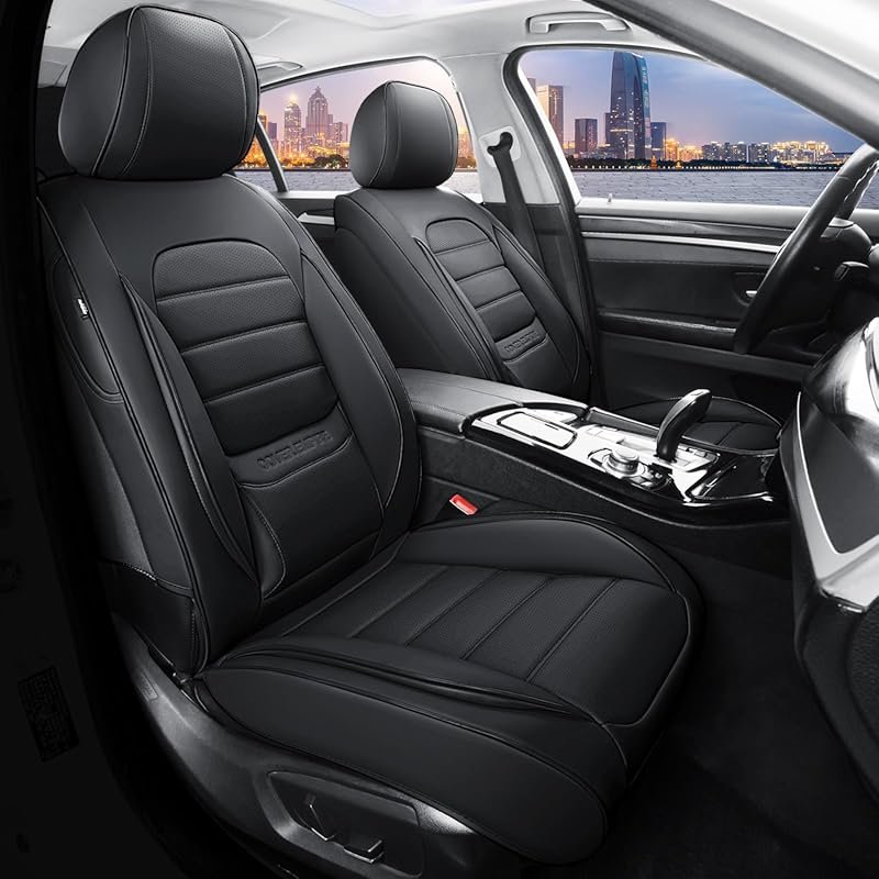 Universal Leather Seat Covers Full Set: Waterproof, Breathable, 5-Piec