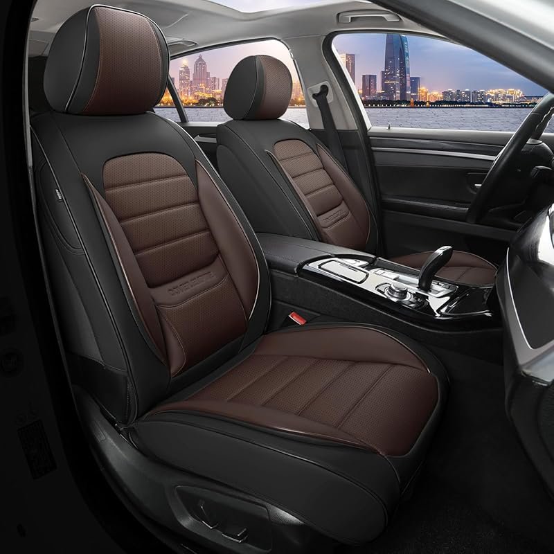 Car Seat Covers Full Set, 5 Seats Universal Leather Seat Covers for Ca