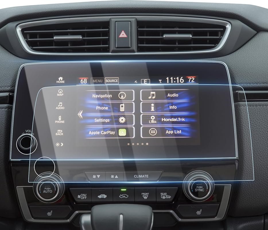 2-Pack Tempered Glass Screen Protector for 2017-2022 Honda CR-V 7-Inch