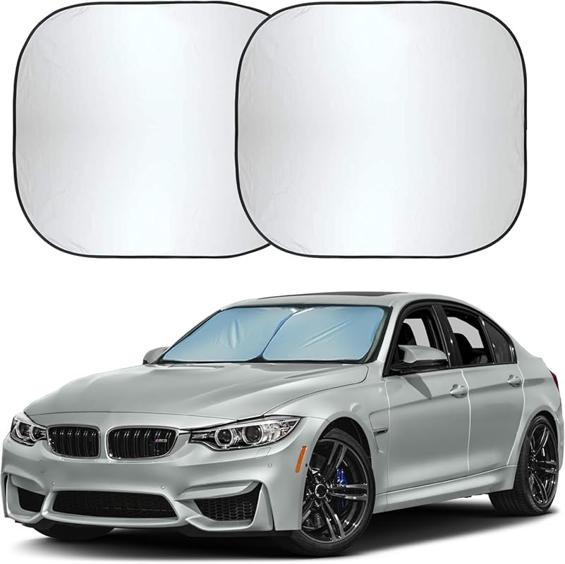 Foldable Car Windshield Sun Shade for Front Window with Heat and UV Ra