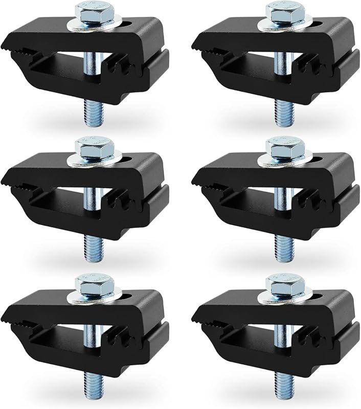 Black Aluminum Heavy-Duty Mounting Clamps for Tonneau Covers 6-Piece R
