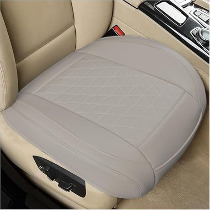 Luxury Leather Car Seat Cushion with Storage Pocket – Anti-Slip and Wa