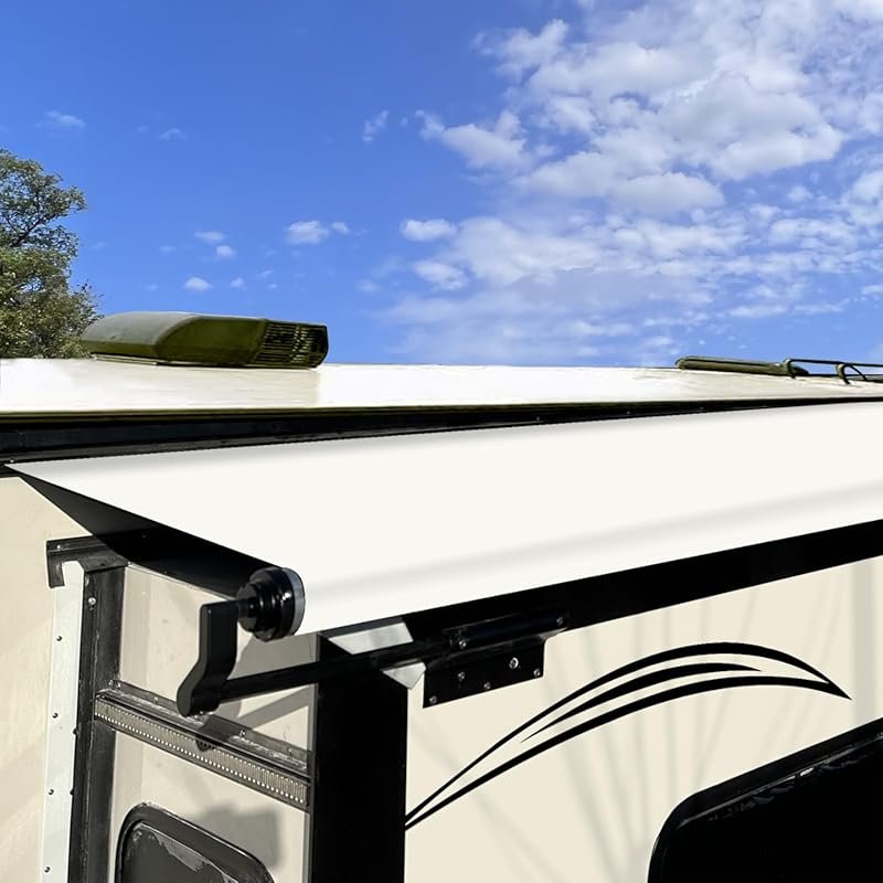 Best RV Slide Topper White Fabric Replacement for 5th Wheel and Travel