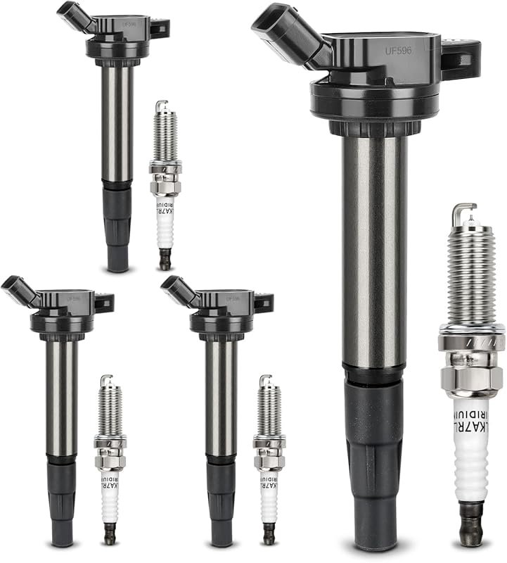 UF596 Ignition Coil & 93501 Double Iridium Spark Plug for Toyota Prius