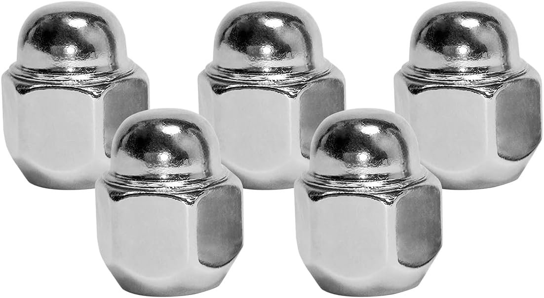 M12x1.5 Chrome Wheel Lug Nuts for Hyundai Sonata and Kia Models 5-Pack