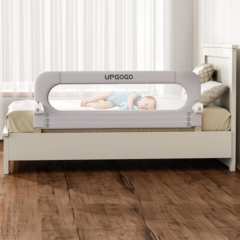 Folding Bed Rail for Toddlers with Reinforced Safety System Fits Bunk 