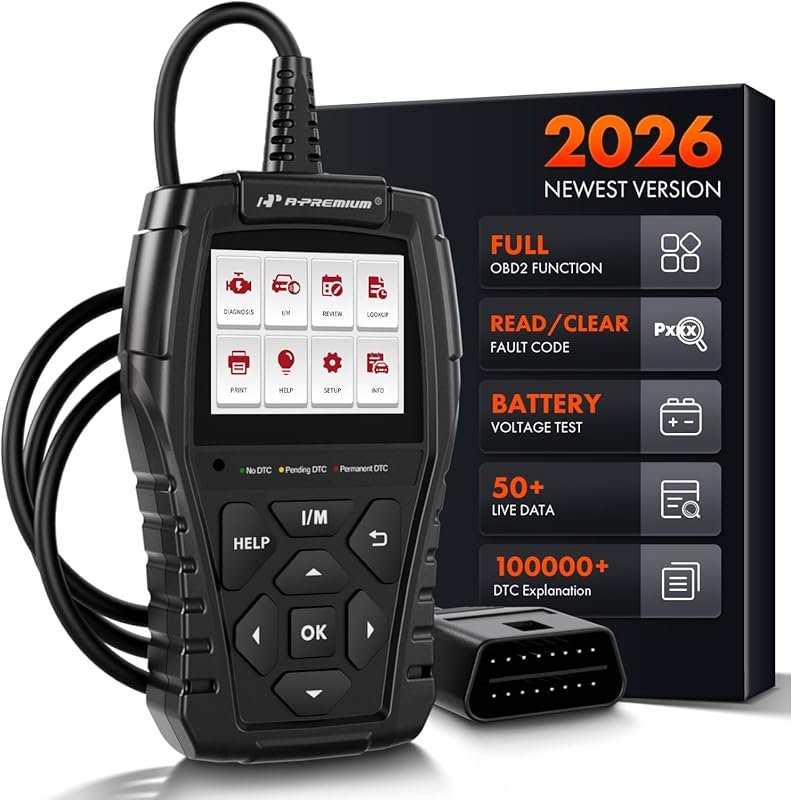 A-Premium AD200 OBD2 Scanner Code Reader with Enhanced Engine Light Di