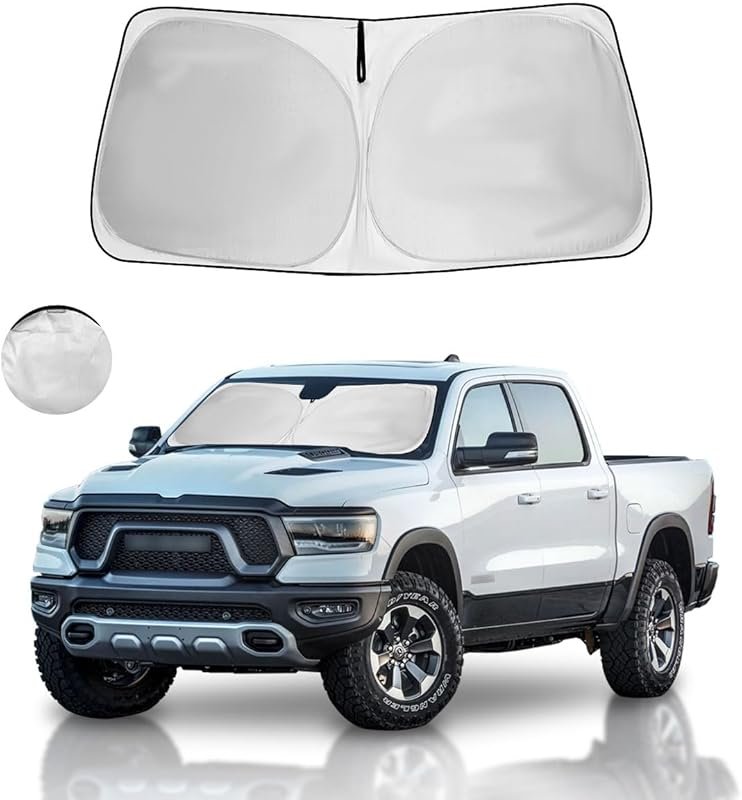 Foldable Custom Fit Windshield Sun Shade for 2010-2025 Dodge RAM 1500 