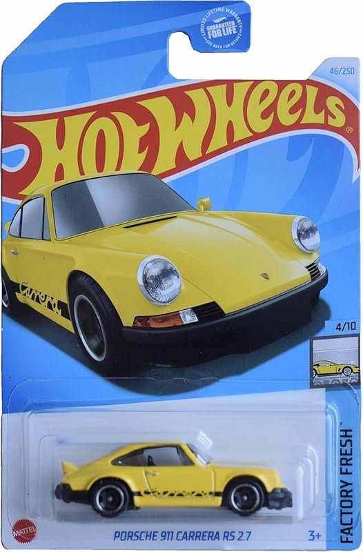 Mattel Hot Wheels Porsche 911 Carrera RS 2.7 Yellow Factory Fresh Diec