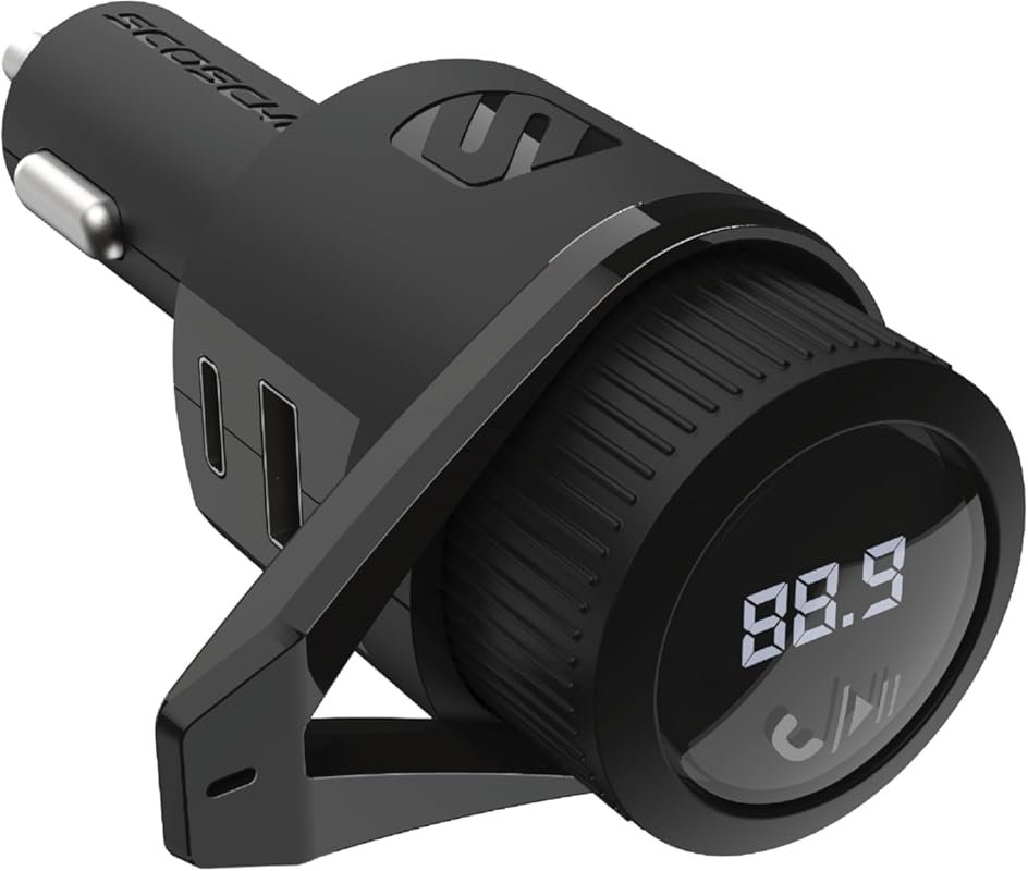 Scosche BTFM9 FM Bluetooth Transmitter for Car with Dual USB Charging 