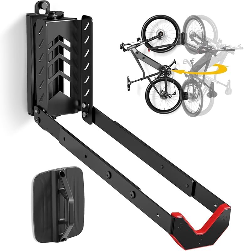 monTEK Swivel Bike Wall Mount, No Heavy Lifting Required Bike Wall Mou