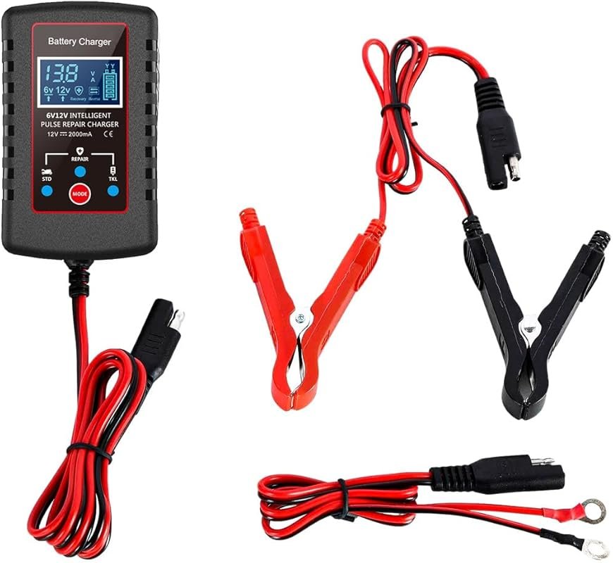 12V Smart Car Battery Charger and Maintainer with Trickle Charging for