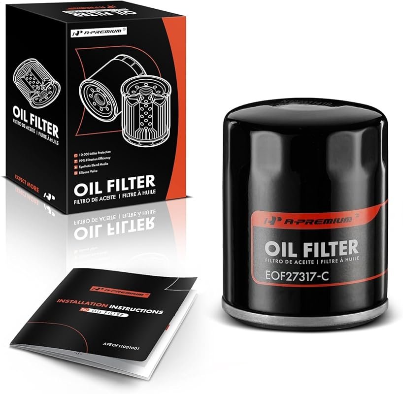 A-Premium 10K Miles Spin-On Oil Filter for Honda CR-V, Civic, Accord, 