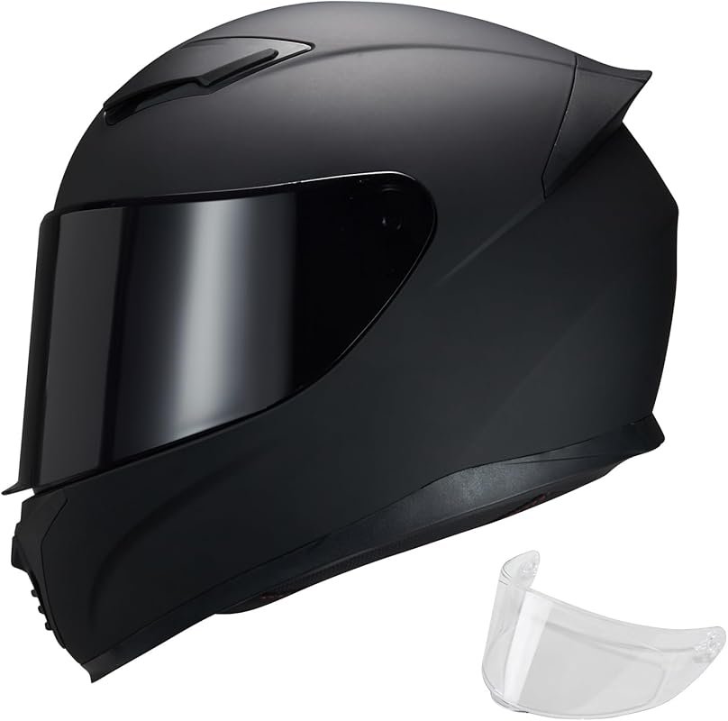 Full Face Motorcycle Helmet with Visor, DOT Approved for Street and Ra