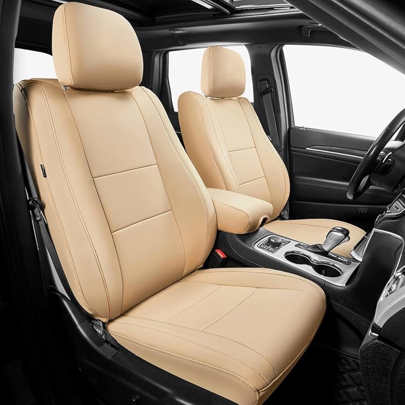 FREESOO Custom Fit Luxury Waterproof Leather Seat Covers for Jeep Gran