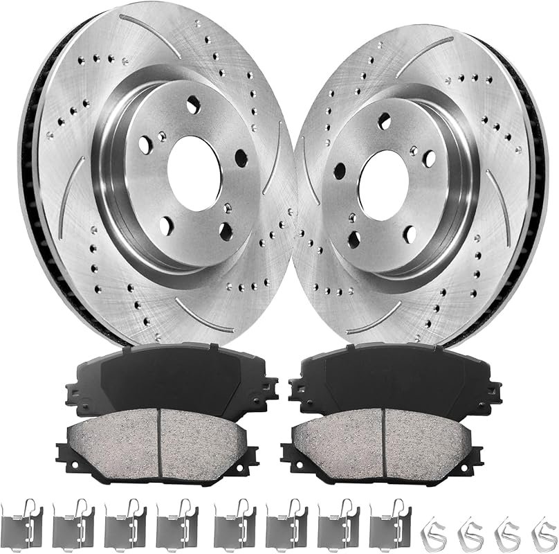 Front Vented Brake Pads and Rotors Kit Compatible with 2006
