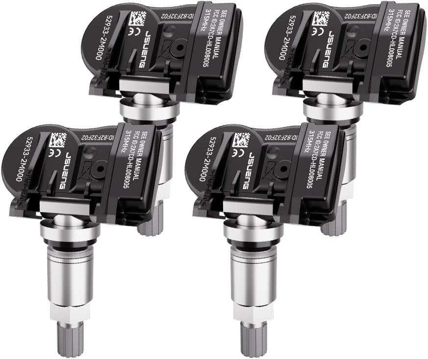 4-Pack TPMS Sensors for Hyundai & Kia Models, 315MHz, Replaces 52933-2