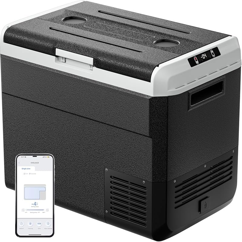 12 Volt 64 Quart Portable Refrigerator with APP Control and Adjustable