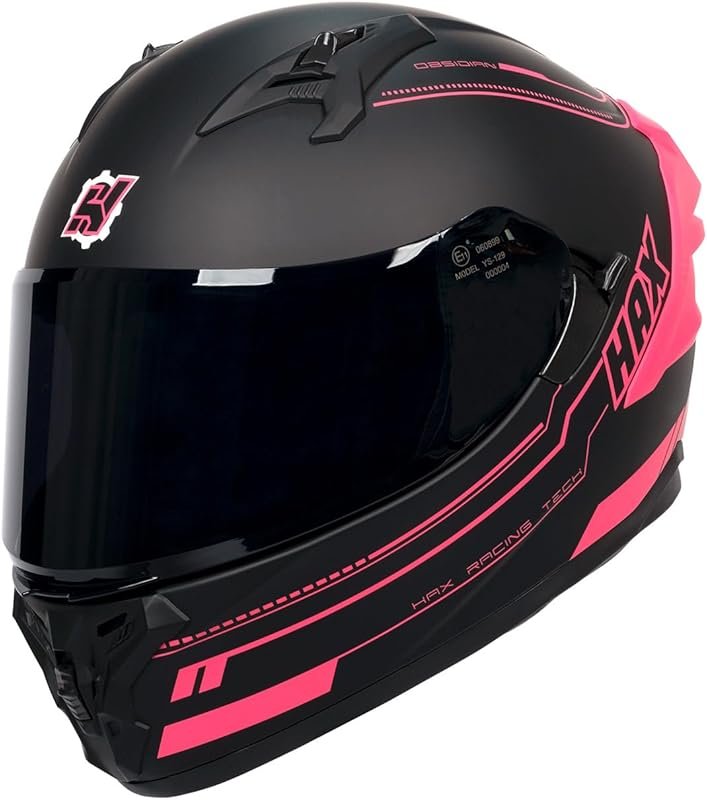 HAX Obsidian Pro Full Face Helmet with Dual Visor