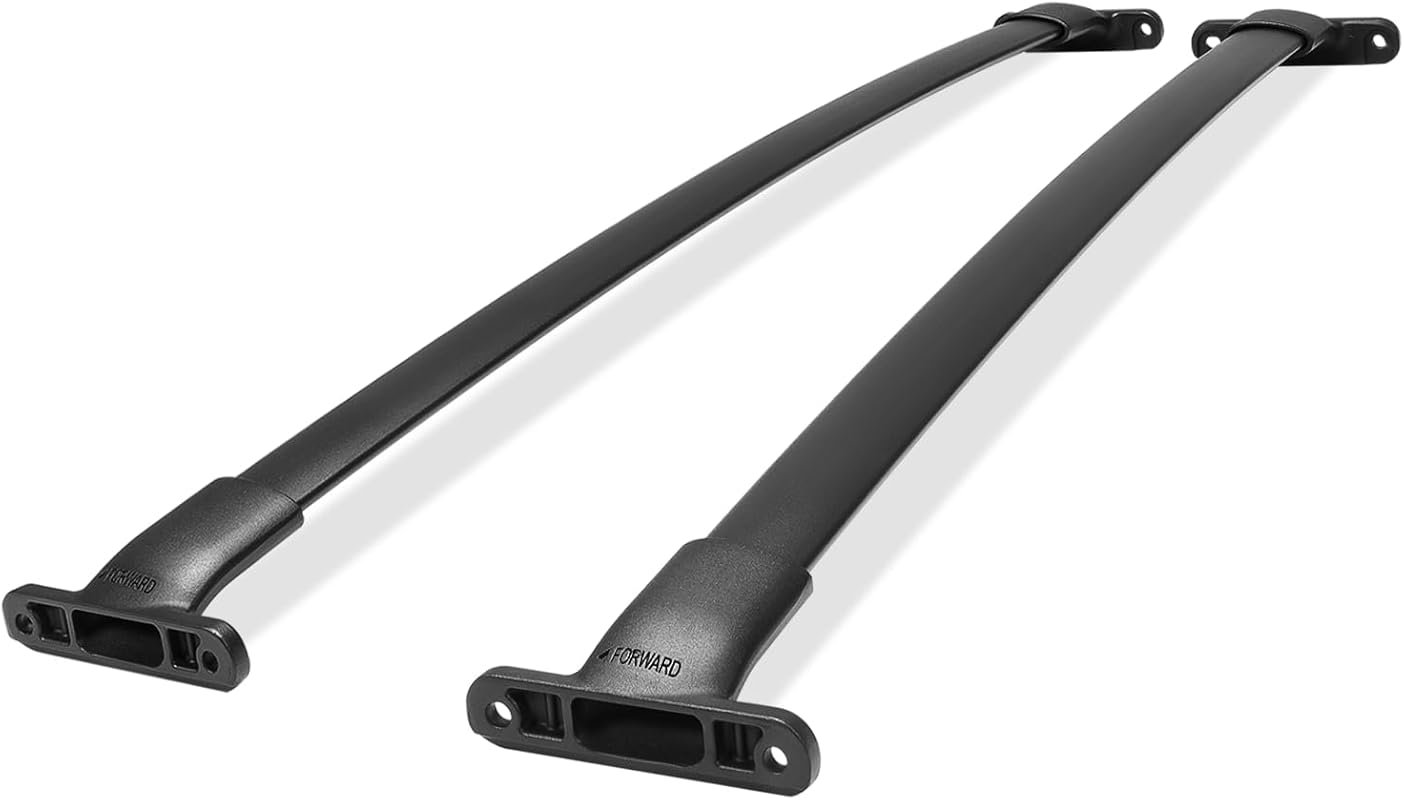 Auto Dynasty Black Powdercoated Aluminum Roof Rack Cross Bars for 2018