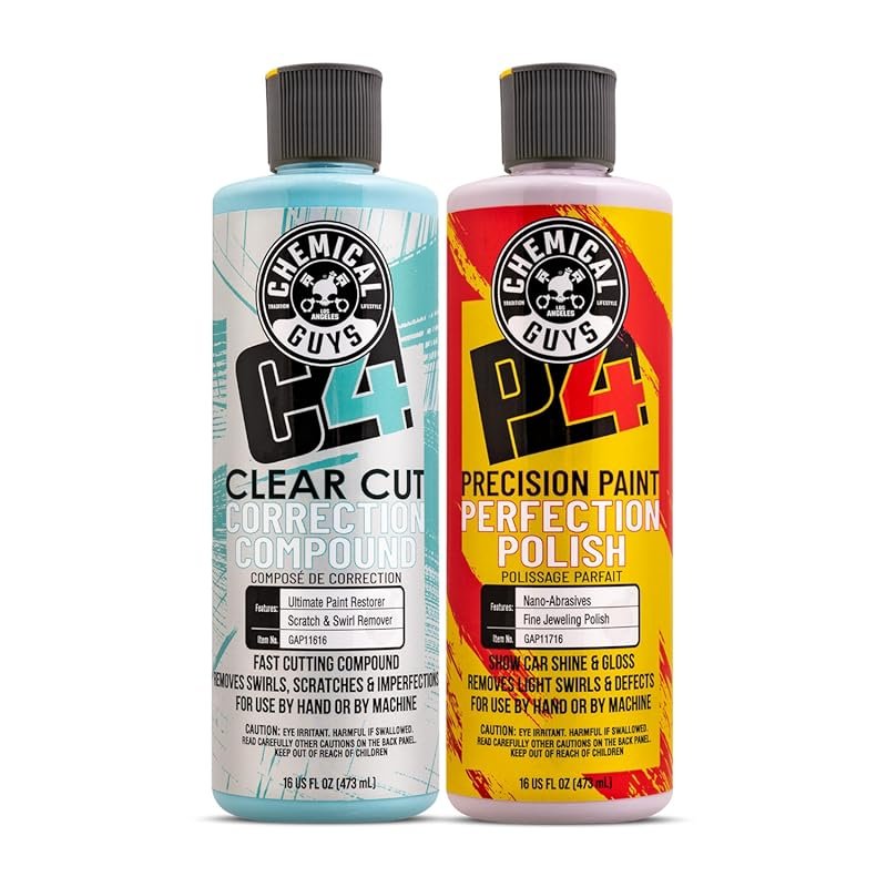 Chemical Guys C4 and P4 Polishing Combo removes scratches and swirls w