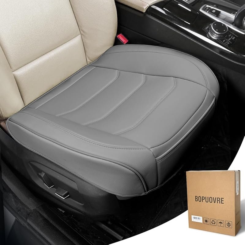 Universal Fit PU Leather Car Seat Cover with Anti-Slip Design and Stor