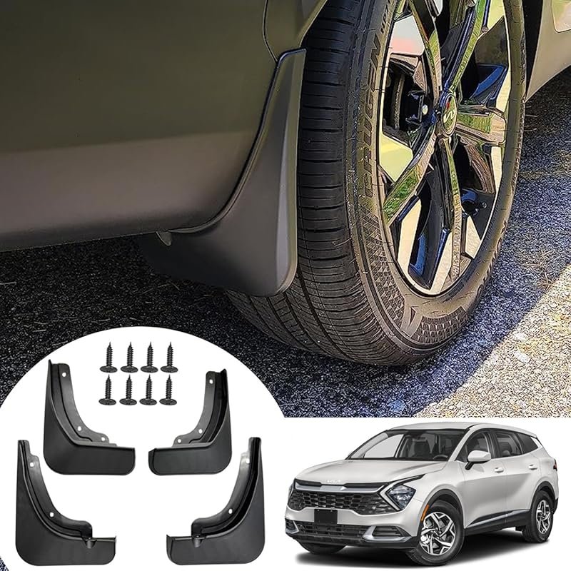 No-Drill Mud Flaps for KIA Sportage NQ5 2023-2025 - Front & Rear Splas