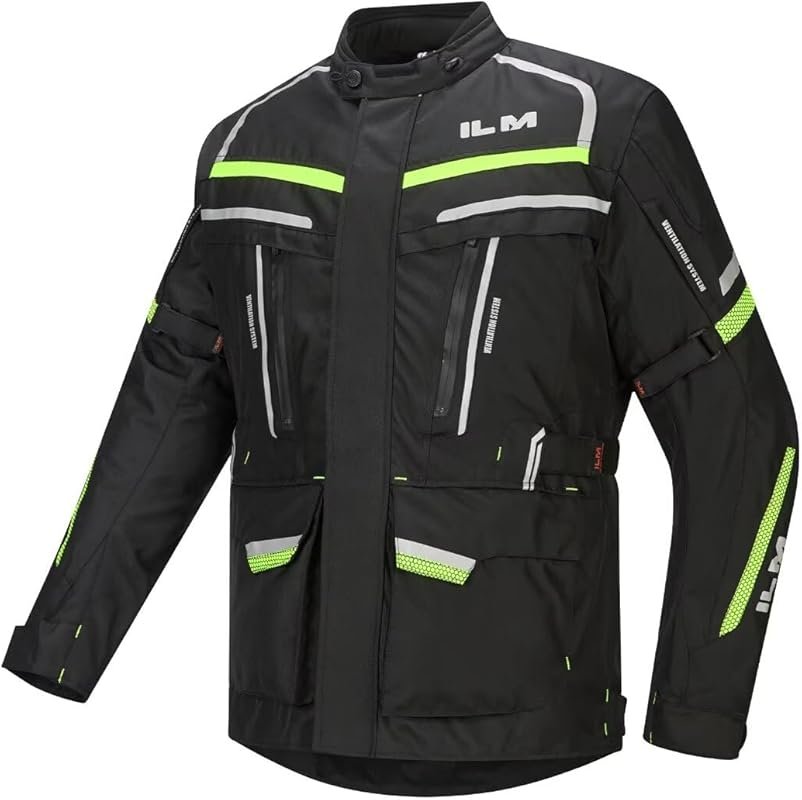 ILM Men's Street Motorcycle Jacket with CE Armor, Detachable Thermal L