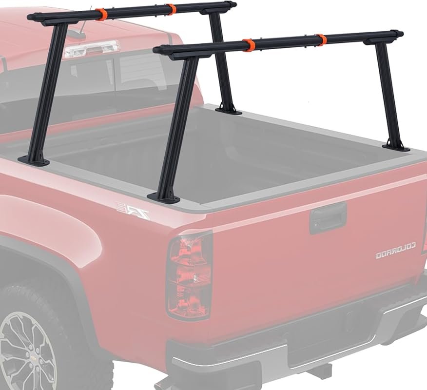 Universal Aluminum Truck Bed Ladder Rack, Adjustable 70-79 Inch Length