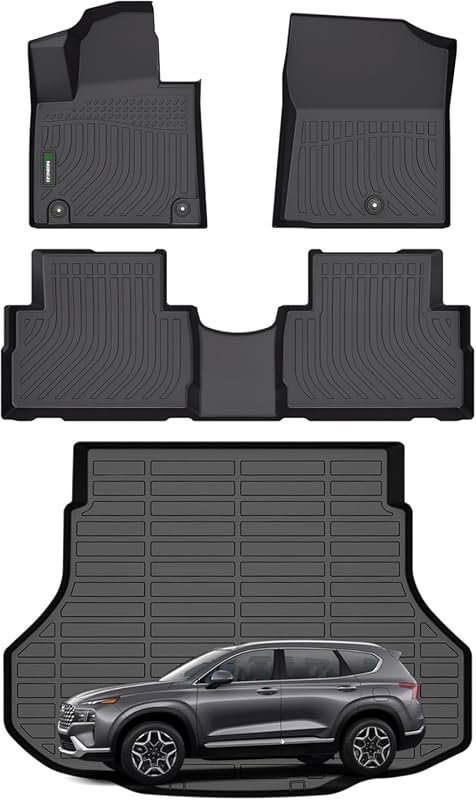 Full Set All-Weather Floor Mats for 2021–2023 Hyundai Santa FE (Gas On