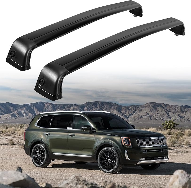 Roof Rack Cross Bars for Kia Telluride 2019-2024 with Raised Rails and