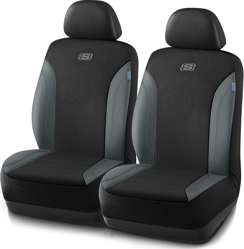 Skechers car seat covers – durable leather with webbing, airbag compat