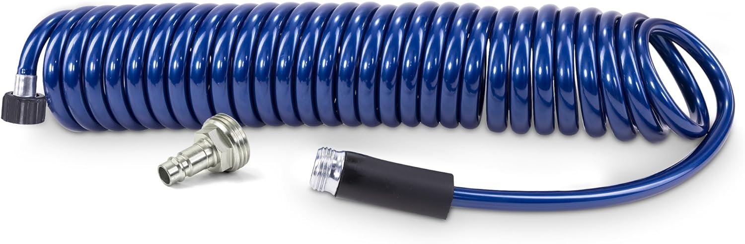 SpringHose 25-Ft Coil Hose – Drinking Water Safe, Lightweight, Recoil