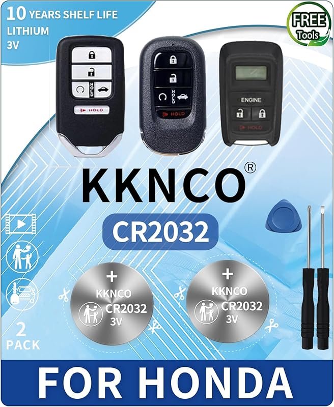 2Packs Key Fob Replacement Batteries for Honda CRV Civic Accord Pilot 