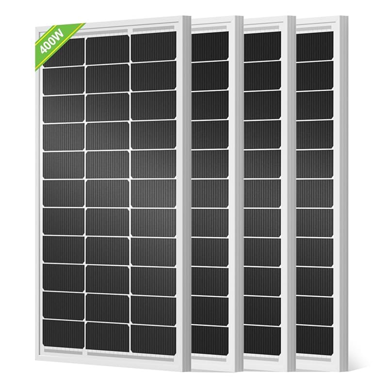 ECO-WORTHY 400W Solar Panel Set – Four 100W 18V Monocrystalline Panels
