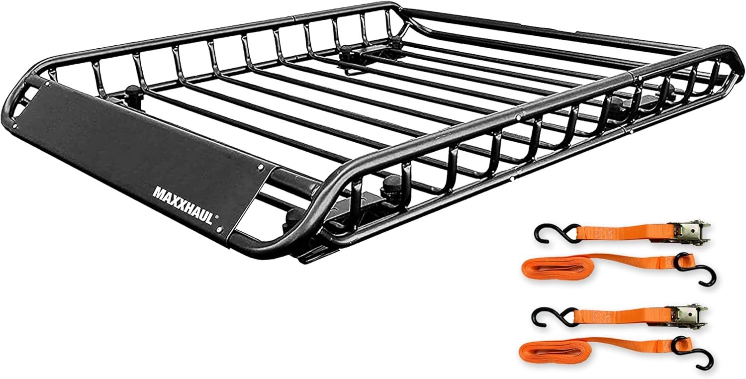 MaxxHaul 50944 Steel Roof Rack Rooftop Cargo Carrier Basket