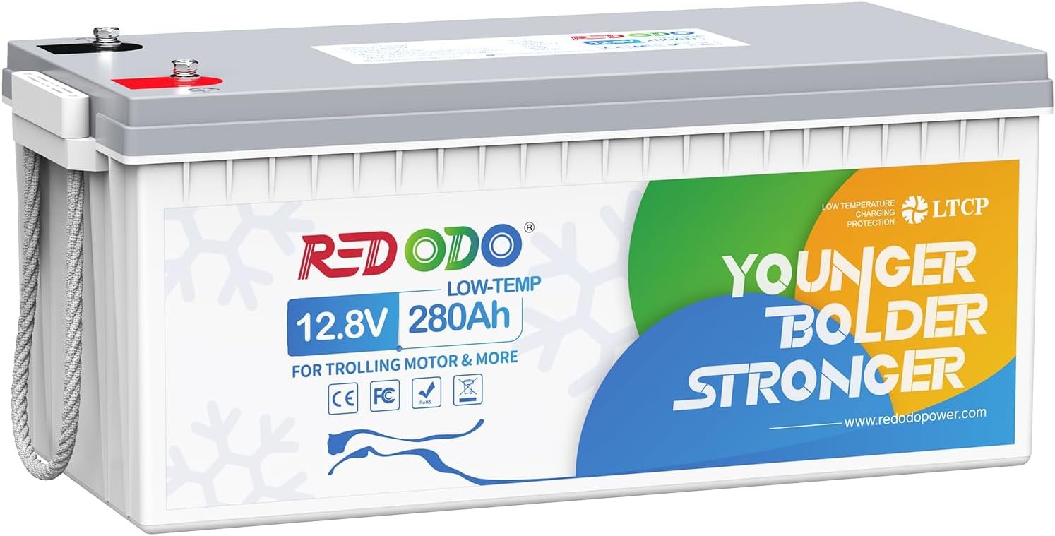 Redodo 12V 280Ah LiFePO4 Lithium Battery, 3584Wh Deep Cycle Battery wi