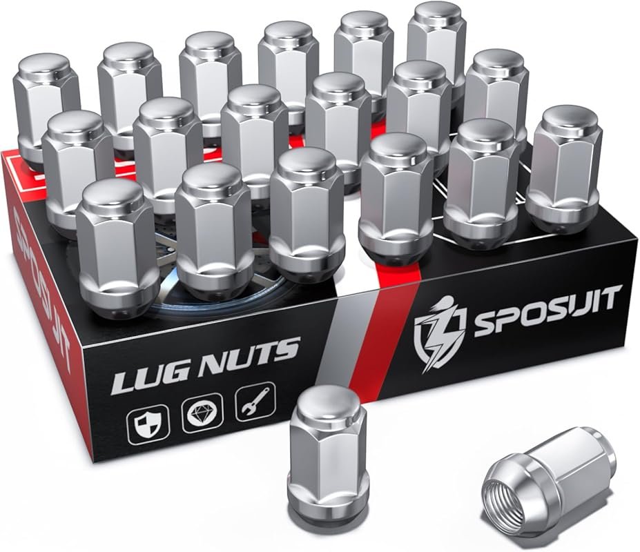 Sposuit M12x1.5 Chrome Lug Nuts for Hyundai Tucson 2005-2024, 20 Pcs C