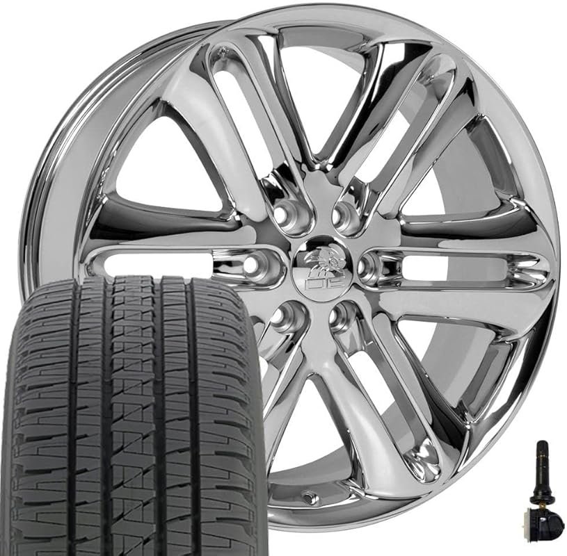 OE Wheels FR76 22-inch Chrome Rims with 285/45-22 Dueler H/L Alenza Ti