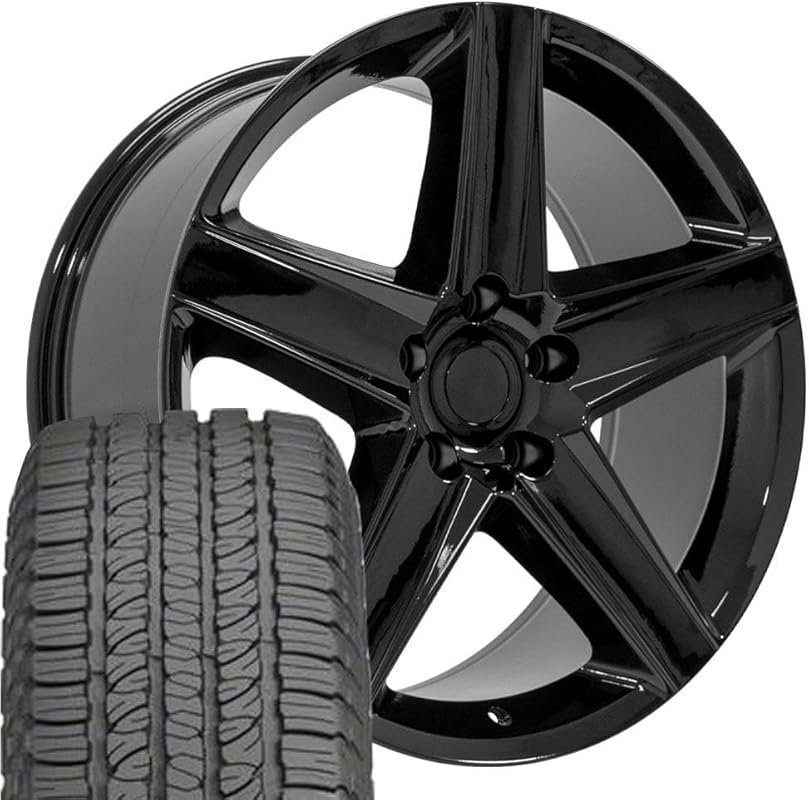 20 Inch Gloss Black Rims and Tires for Jeep Grand Cherokee – 5x127, 26