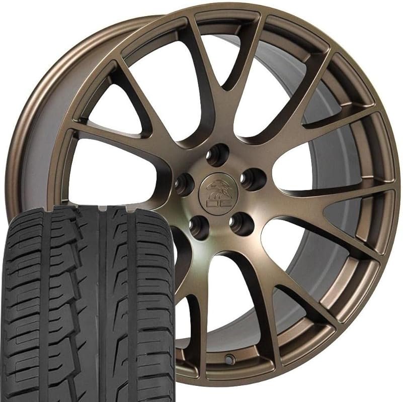 OE Wheels DG69 22 Inch Rims and Tires Fit Ram Hellcat Style 5x139.7 22