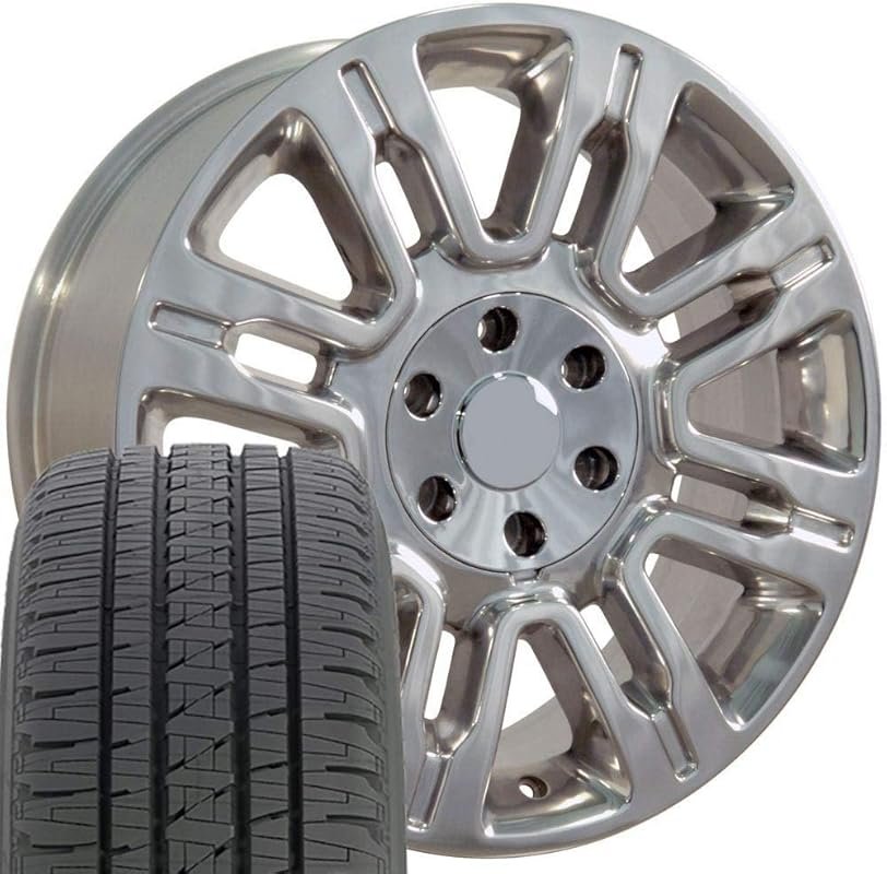 OE Wheels FR98 20-Inch Rims with Alenza H/L Tires for Ford Expedition,