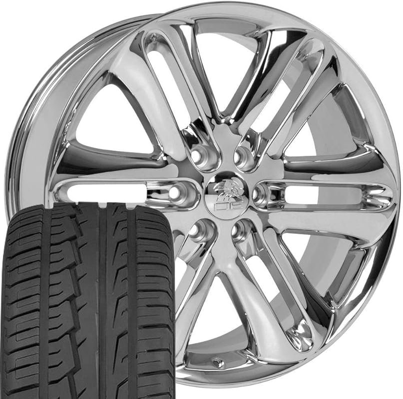 OE Wheels FR76 22-Inch Chrome Rims and iMove Gen 2 SUV Tires for F-150