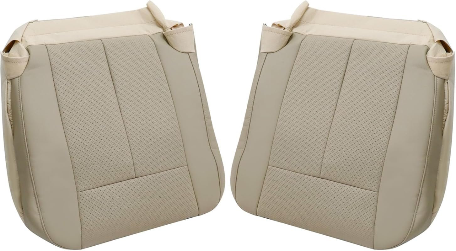 GXARTS driver and passenger tan bottom leather seat covers for Ford Ex