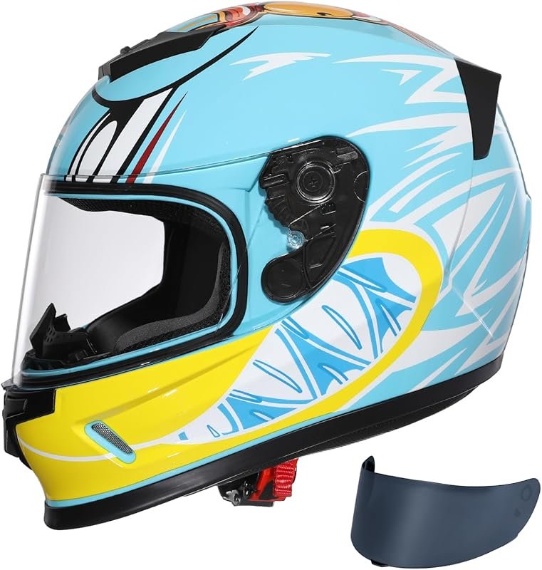 TRIANGLE Kids Motorcycle Helmets Youth Full Face Helmet Lightweight wi