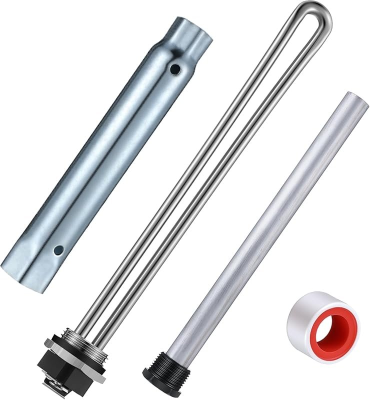 Saillong 4 Pieces RV Water Heater Elements Include 1 Anode Rod 1 Elect