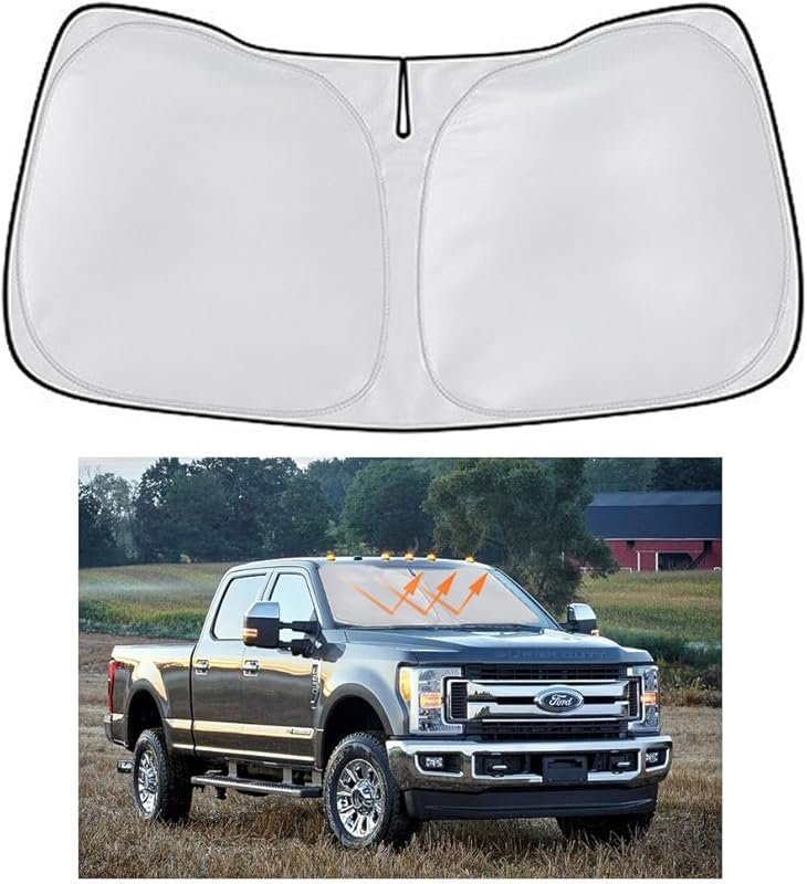 Foldable Windshield Sun Shade for 2010-2026 Ford Super Duty F-250 to F